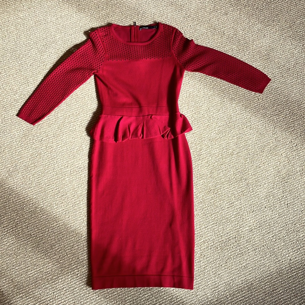 Karen Mullen red dress